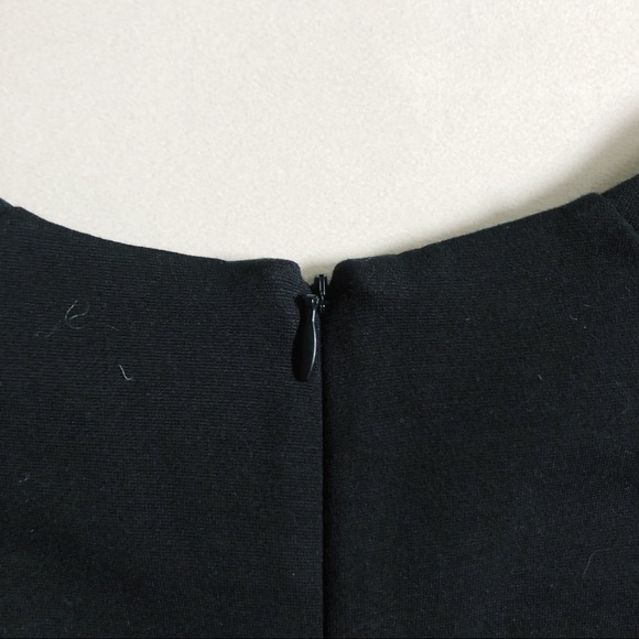 UNIQLO Short Sleeve Black Ponte Fit Flare Dress - Picture 5 of 7